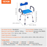 Cat Scratchers: VEVOR Swivel Shower Chair 360 Degree, Adjustable Shower Seat with Armrests and Backrest for Inside Shower or Bathtub, Non-Slip Rotating Bathtub Chair Seat for Elderly Disabled Injured, 400lbs Capacity