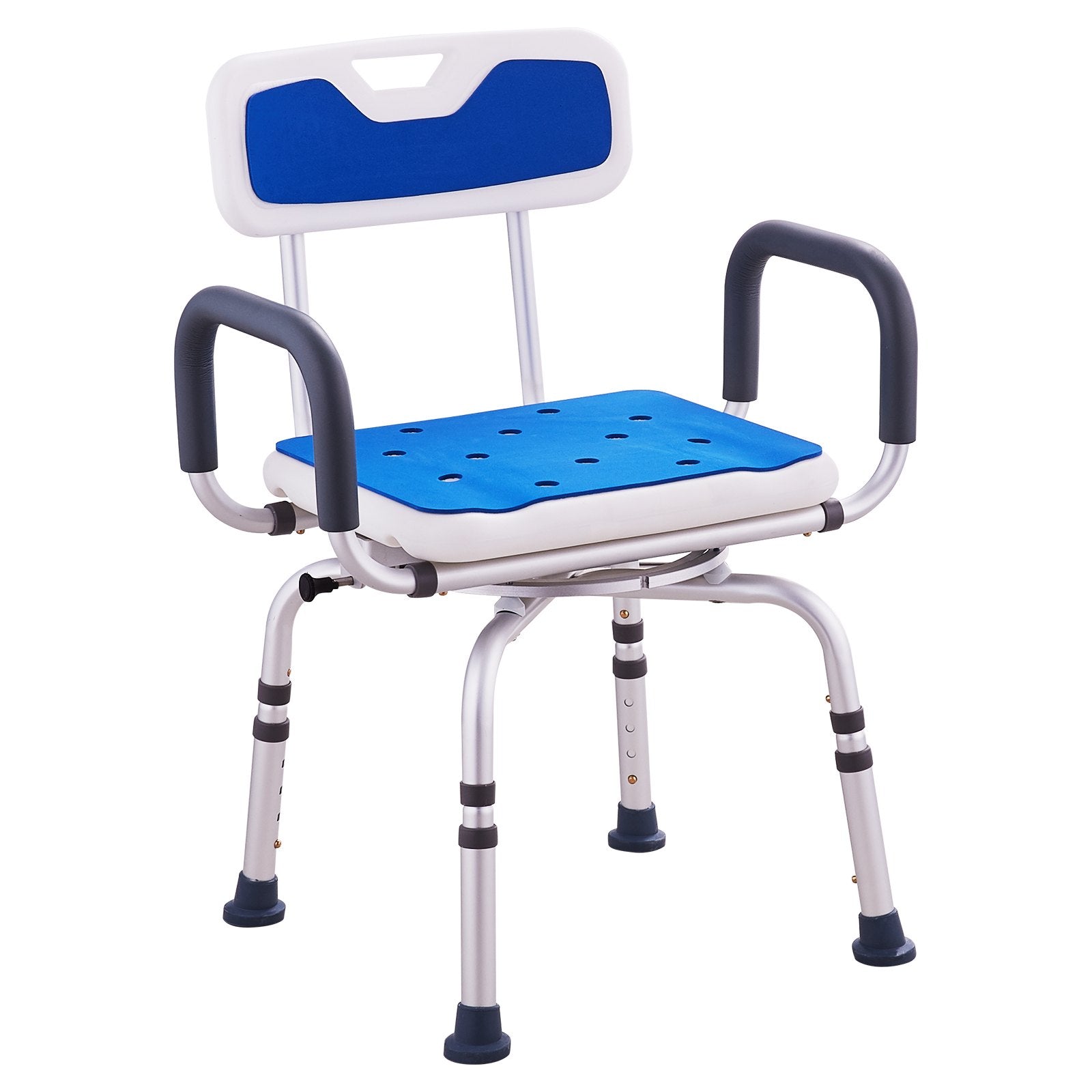 Cat Scratchers: VEVOR Swivel Shower Chair 360 Degree, Adjustable Shower Seat with Armrests and Backrest for Inside Shower or Bathtub, Non-Slip Rotating Bathtub Chair Seat for Elderly Disabled Injured, 400lbs Capacity