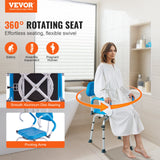 Cat Scratchers: VEVOR Swivel Shower Chair 360 Degree, Adjustable Shower Seat with Pivoting Arms & Padded Bath Seat for Inside Shower or Tub, Non-Slip Rotating Bathtub Chair for Elderly Disabled, 300LBS Capacity