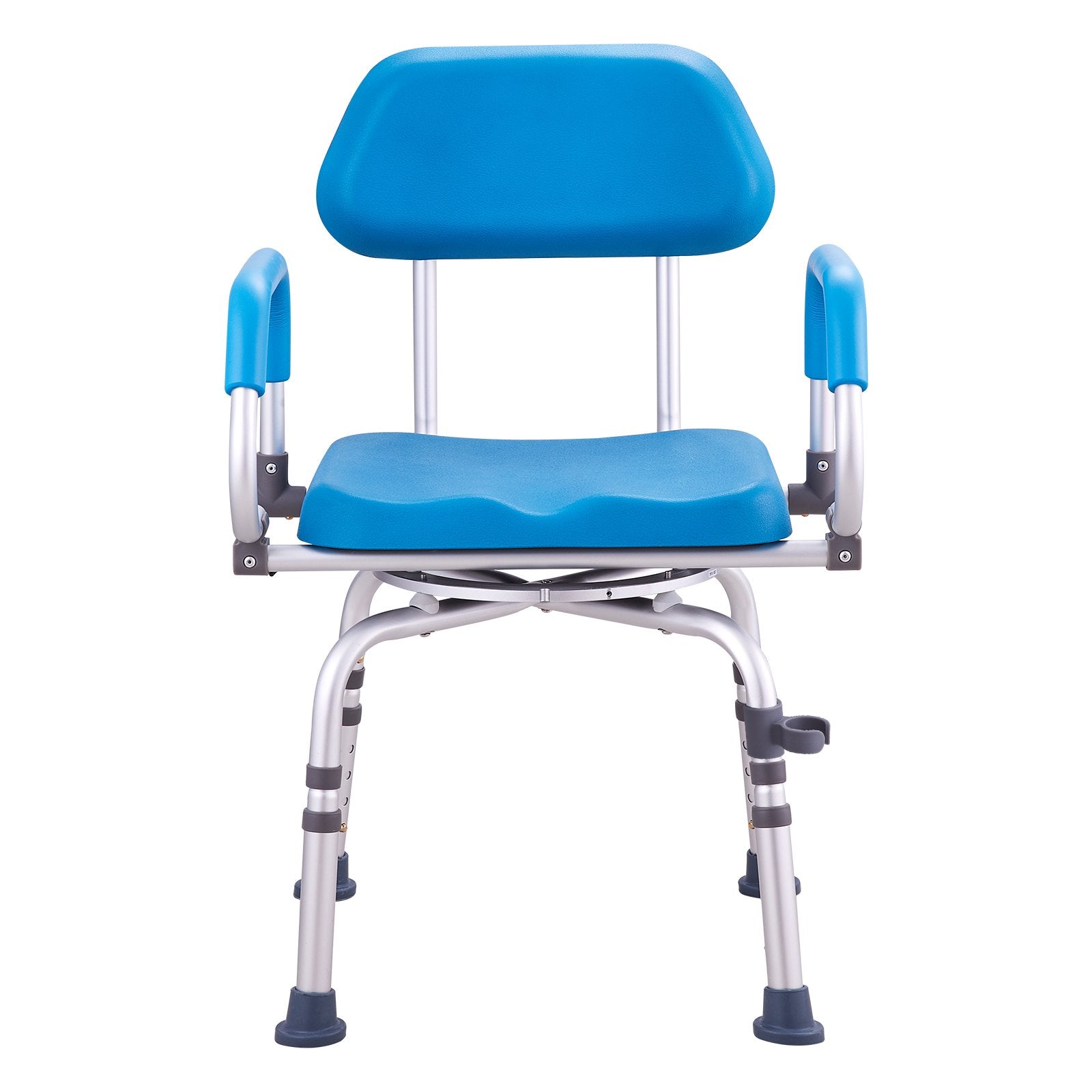 Swivel Shower Chair 360 Degree, Adjustable Shower Seat with Pivoting Arms & Padded Bath Seat for Inside Shower or Tub, Non-Slip Rotating Bathtub Chair for Elderly Disabled, 300LBS Capacity