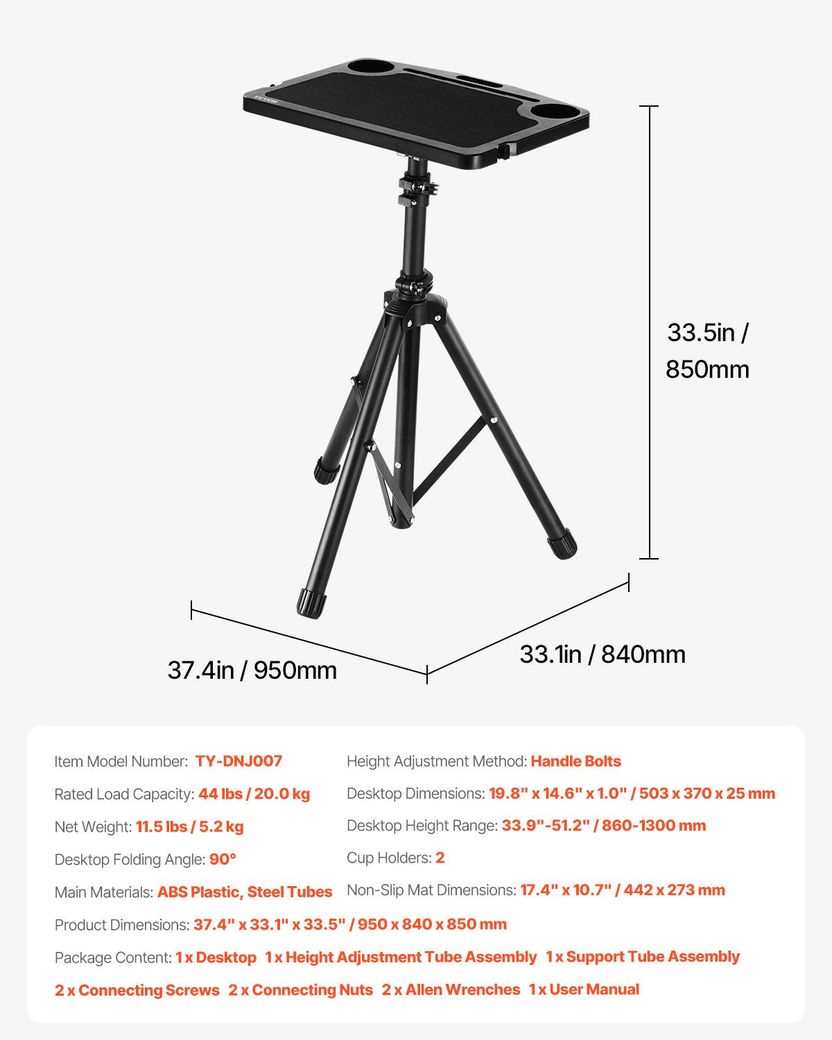 Exercise Bikes: VEVOR Stationary Cycling Desk Bike Trainer Fitness Desk with Triangle Support