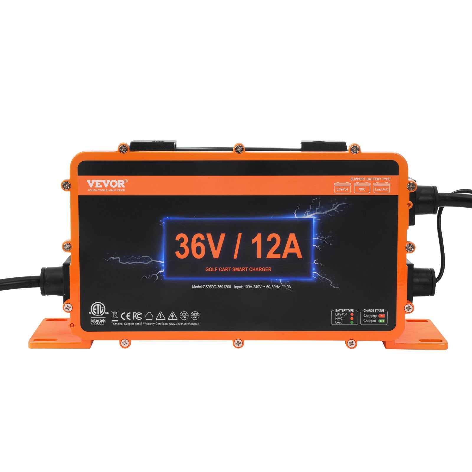 Automotive Repair & Speciality Tools: VEVOR 12 AMP Golf Cart Smart Battery Charger for EZGO D-Style IP67 ETL