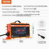 Automotive Repair & Speciality Tools: VEVOR 12 AMP Golf Cart Smart Battery Charger for EZGO D-Style IP67 ETL