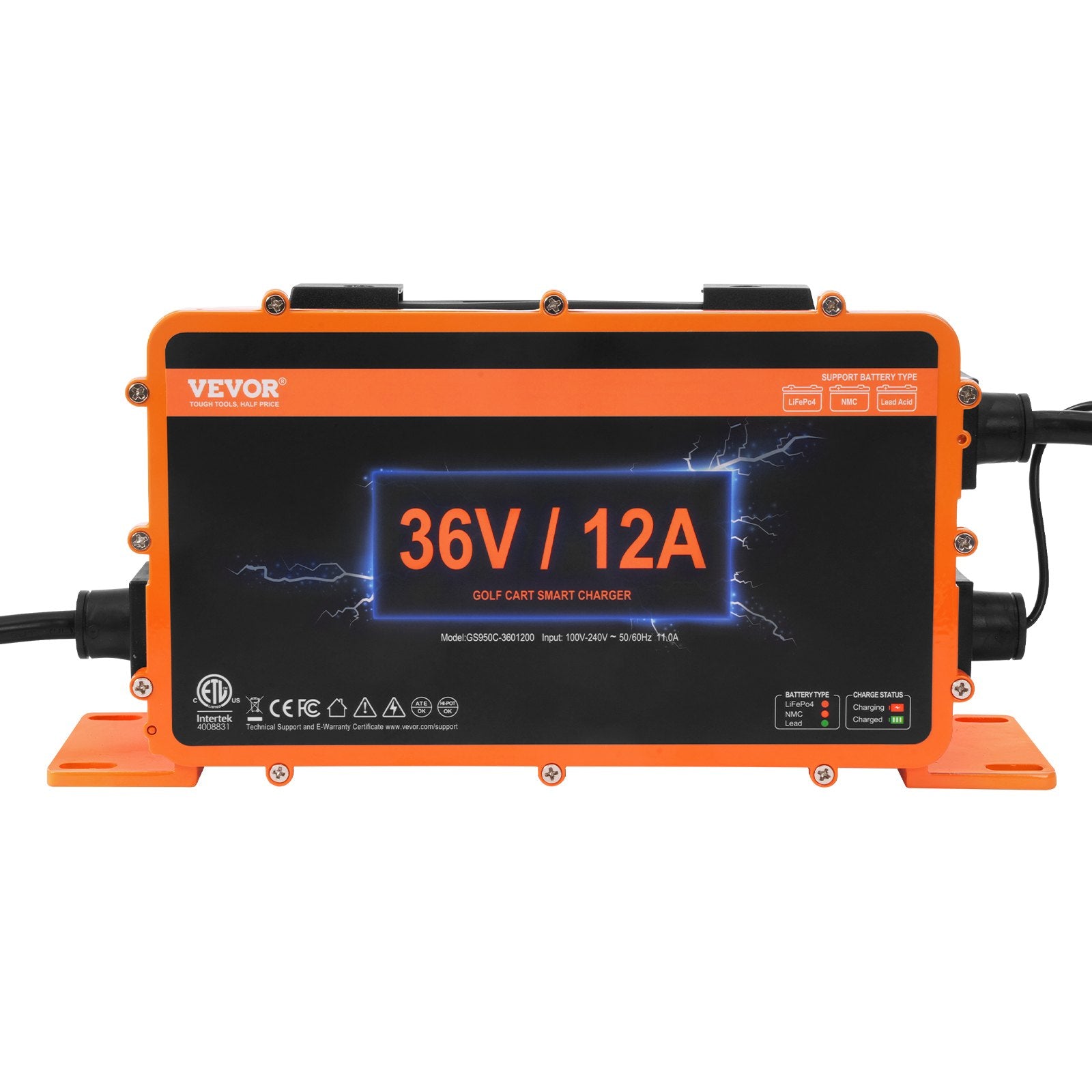 Automotive Repair & Speciality Tools: VEVOR 12 AMP Golf Cart Smart Battery Charger for EZGO D-Style IP67 ETL