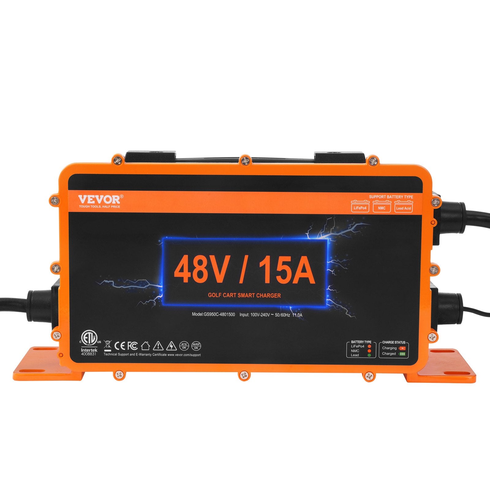 Automotive Repair & Speciality Tools: VEVOR 15 AMP Golf Cart Smart Battery Charger for EZGO TXT RXV IP67 ETL