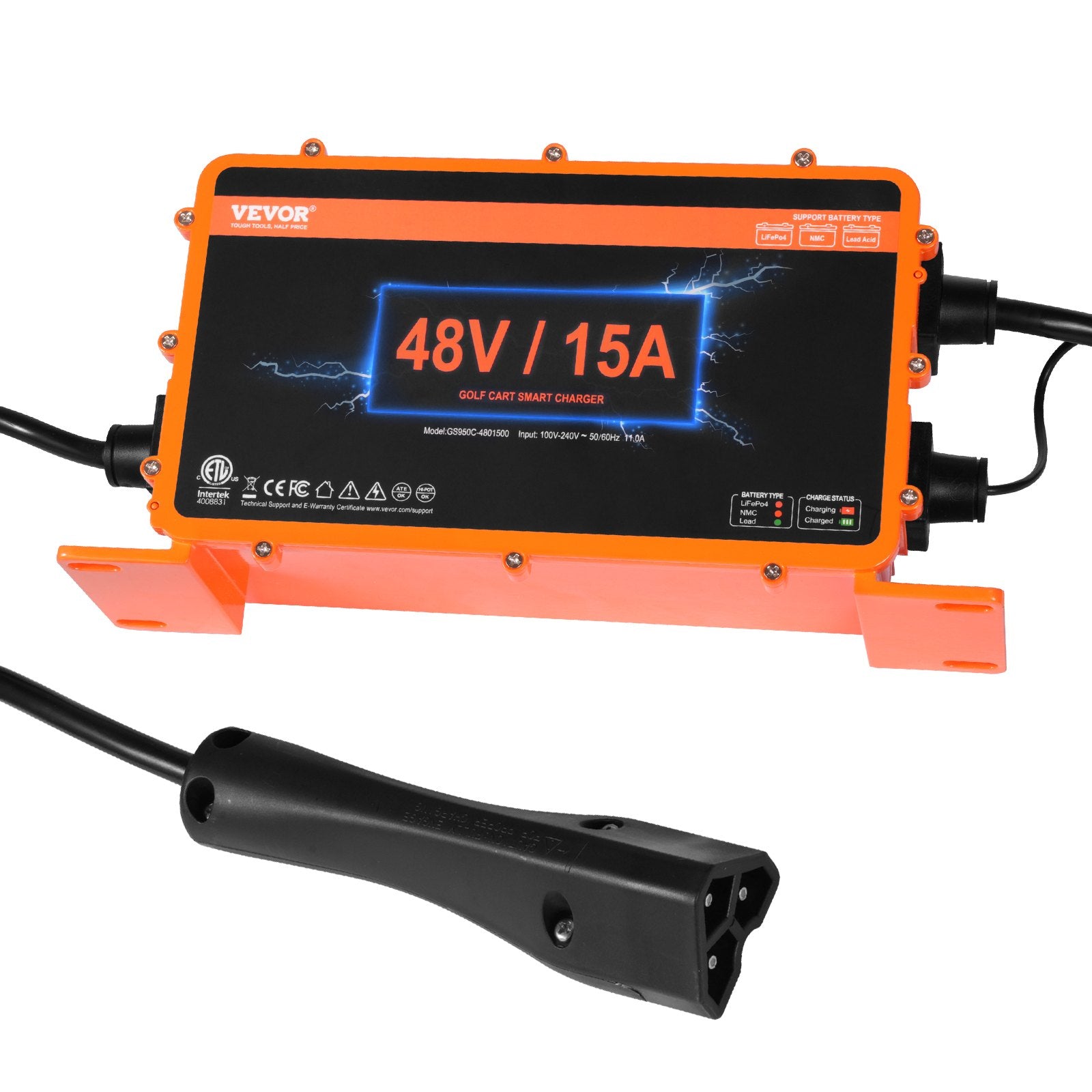 Automotive Repair & Speciality Tools: VEVOR 15 AMP Golf Cart Smart Battery Charger for EZGO TXT RXV IP67 ETL