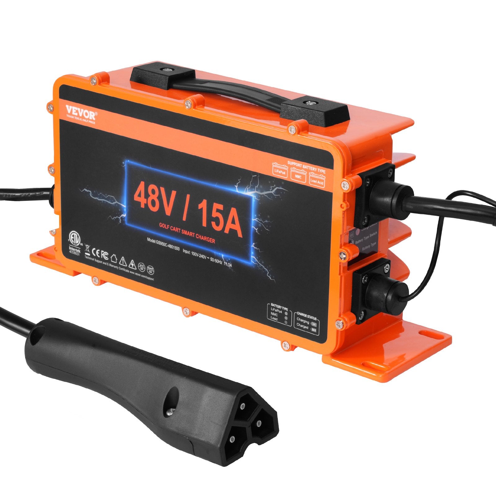 Automotive Repair & Speciality Tools: VEVOR 15 AMP Golf Cart Smart Battery Charger for EZGO TXT RXV IP67 ETL