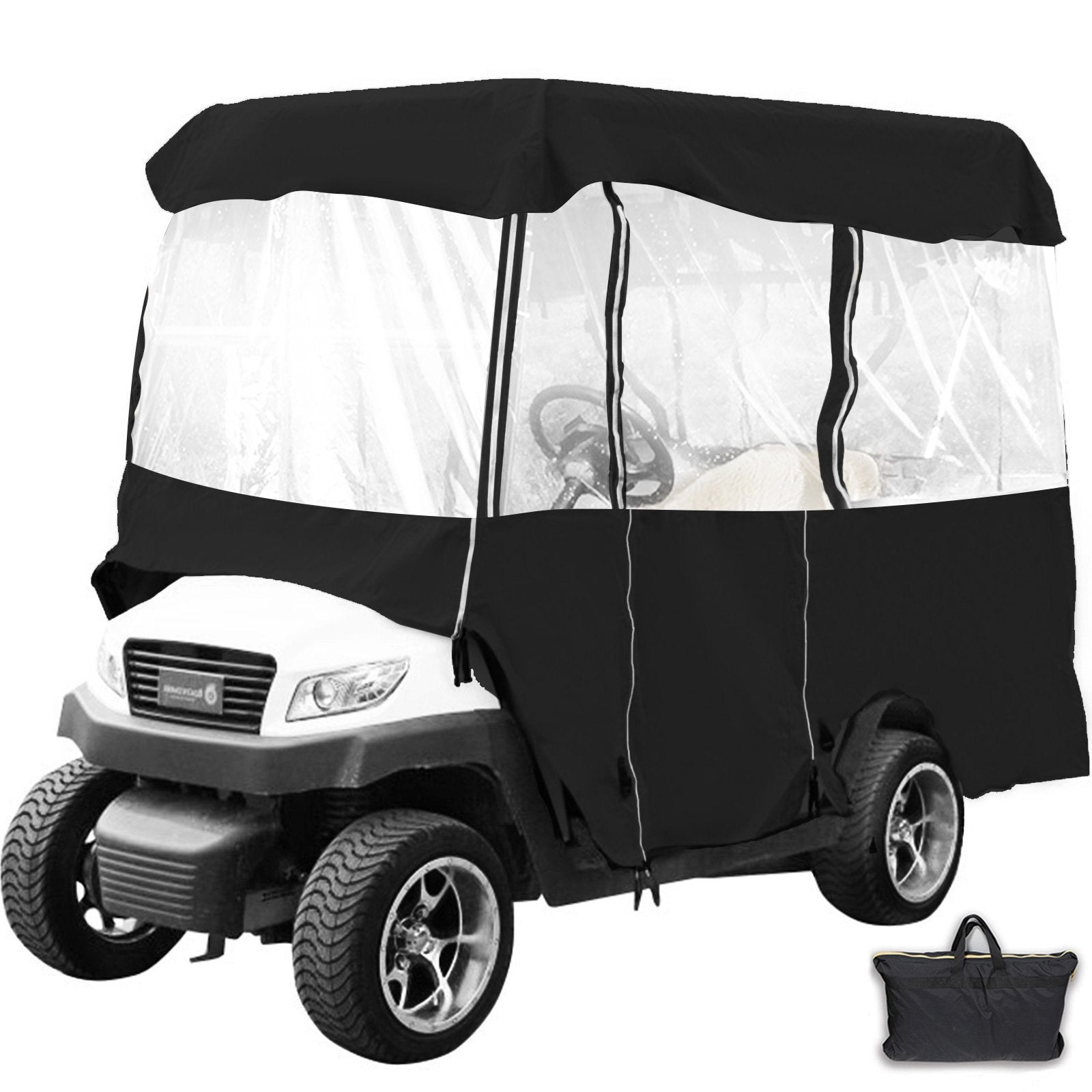 Traffic Control & Parking Tools: VEVOR 4 Passenger Golf Cart Cover Driving Enclosure Waterproof Roll-up Door