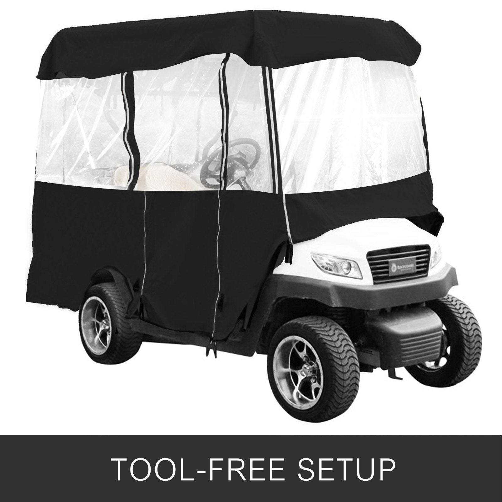 Traffic Control & Parking Tools: VEVOR 4 Passenger Golf Cart Cover Driving Enclosure Waterproof Roll-up Door