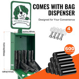 Food Storage: VEVOR Dog Waste Station 11.5 Gallons Outdoor Dog Poop Station with 600 Bags
