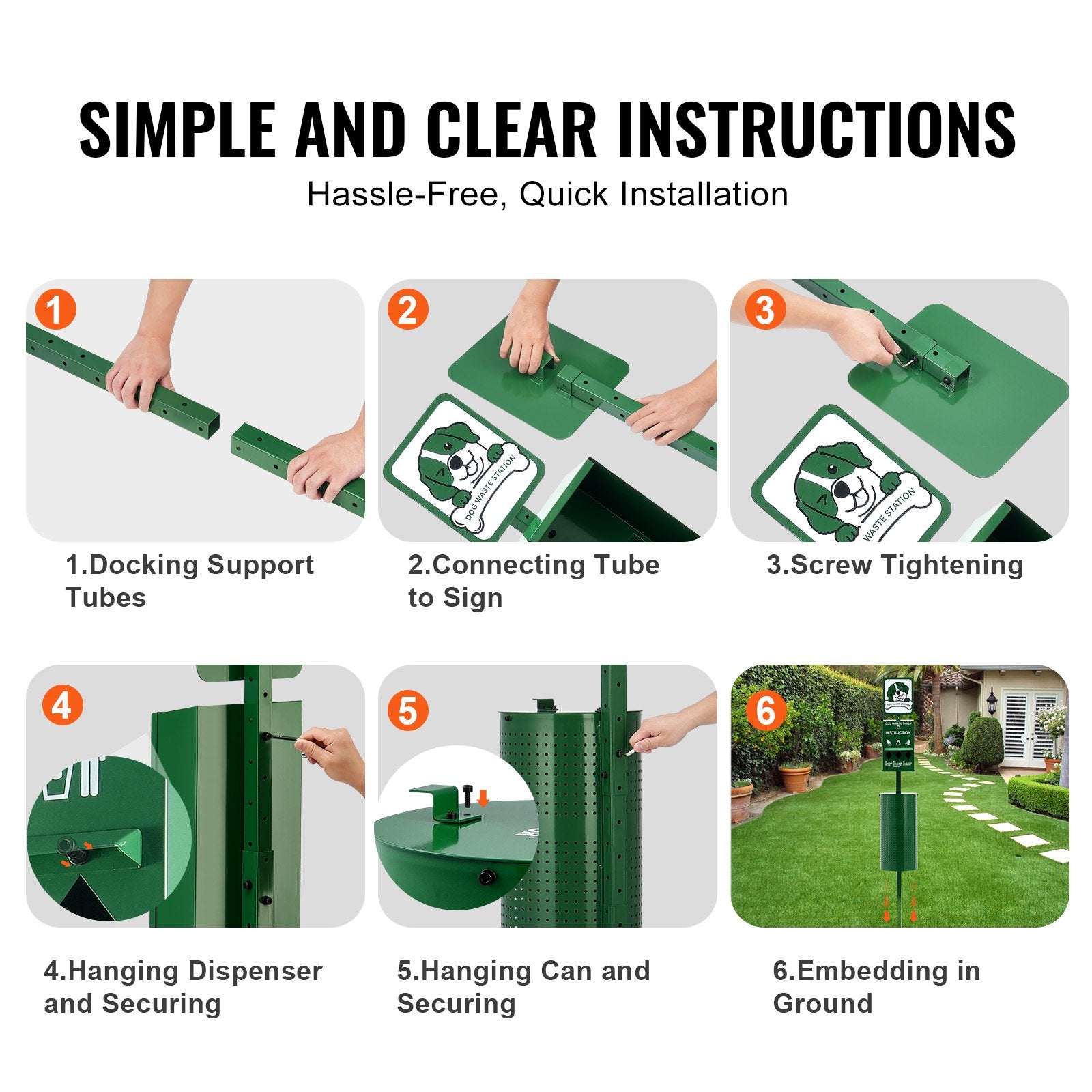 Food Storage: VEVOR Dog Waste Station 11.5 Gallons Outdoor Dog Poop Station with 600 Bags