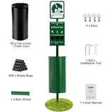 Food Storage: VEVOR Dog Waste Station 11.5 Gallons Outdoor Dog Poop Station with 600 Bags