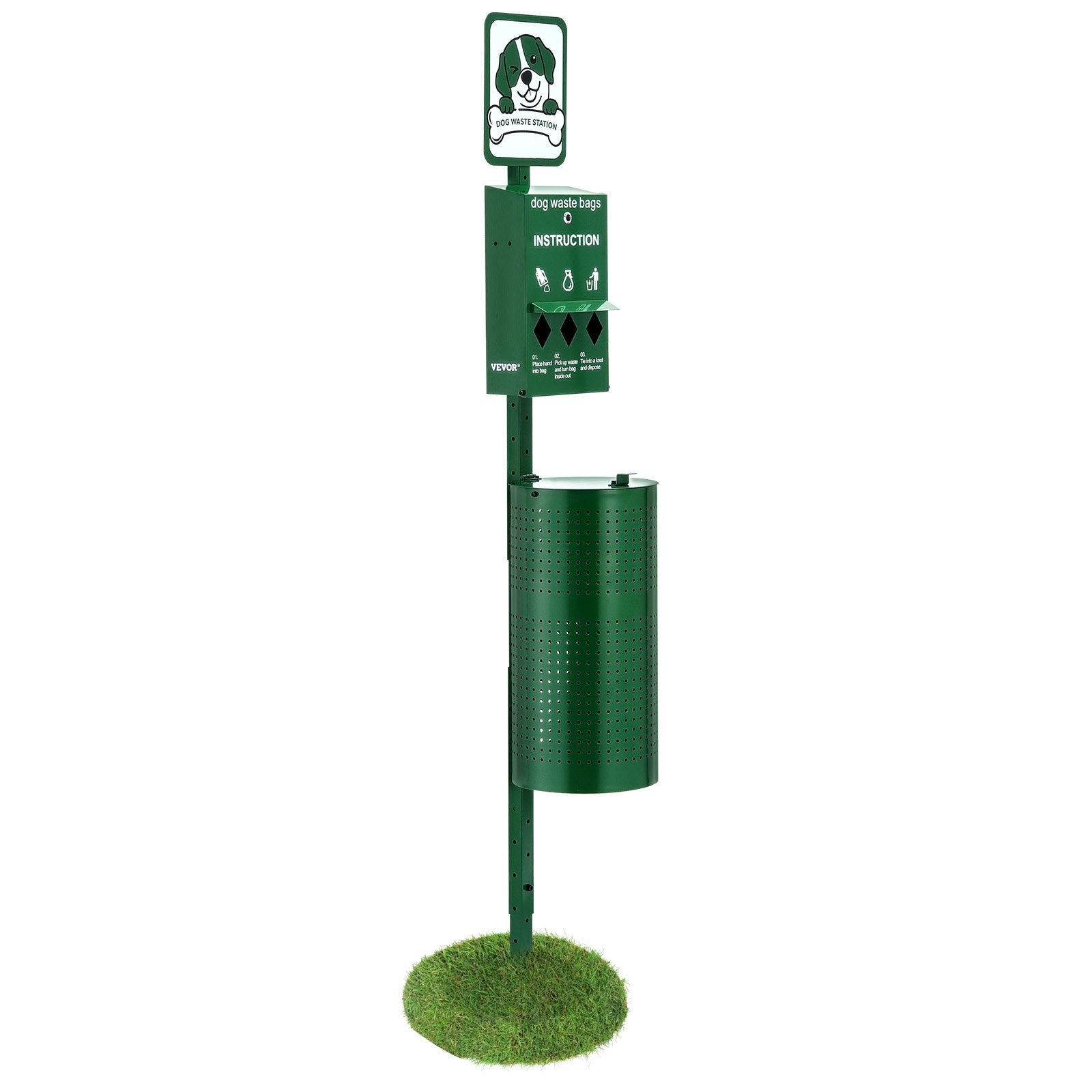 Food Storage: VEVOR Dog Waste Station 11.5 Gallons Outdoor Dog Poop Station with 600 Bags
