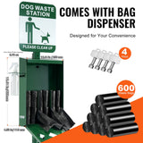 Food Storage: VEVOR Dog Waste Station with 600 Dog Poop Bags Commercial Park Pet Poop Station