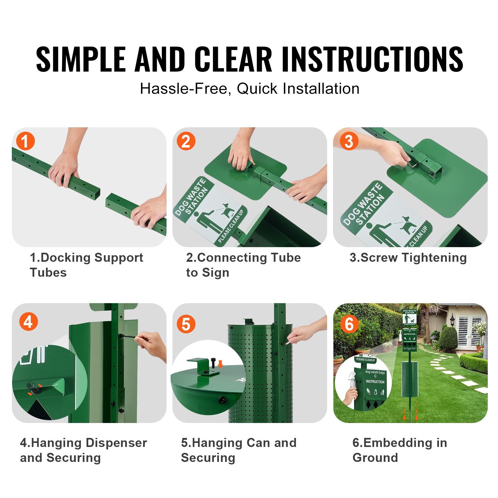 Food Storage: VEVOR Dog Waste Station with 600 Dog Poop Bags Commercial Park Pet Poop Station