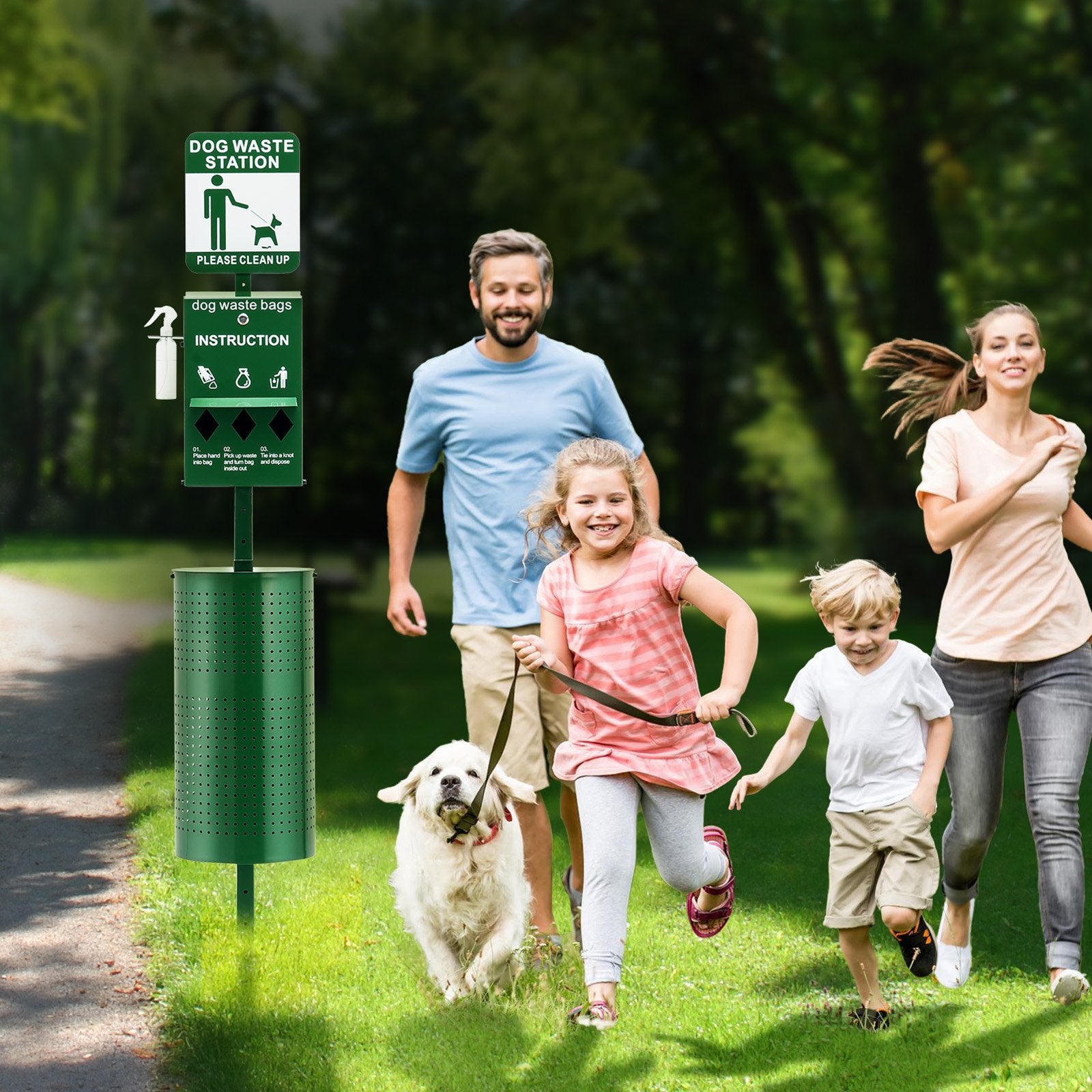 Food Storage: VEVOR Dog Waste Station with 600 Dog Poop Bags Commercial Park Pet Poop Station