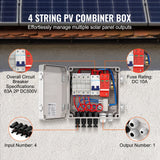 Automotive Repair & Speciality Tools: VEVOR Solar PV Combiner Box 4 String 10A for Solar Panel System ABS Case IP65