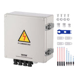 Automotive Repair & Speciality Tools: VEVOR Solar PV Combiner Box 4 String 10A for Solar Panel System ABS Case IP65