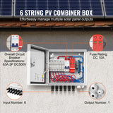 Automotive Repair & Speciality Tools: VEVOR Solar PV Combiner Box 6 String 10A for Solar Panel System Steel Case IP65
