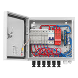 Automotive Repair & Speciality Tools: VEVOR Solar PV Combiner Box 6 String 15A for Solar Panel System Steel Case IP65