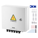 Automotive Repair & Speciality Tools: VEVOR Solar PV Combiner Box 6 String 15A for Solar Panel System Steel Case IP65