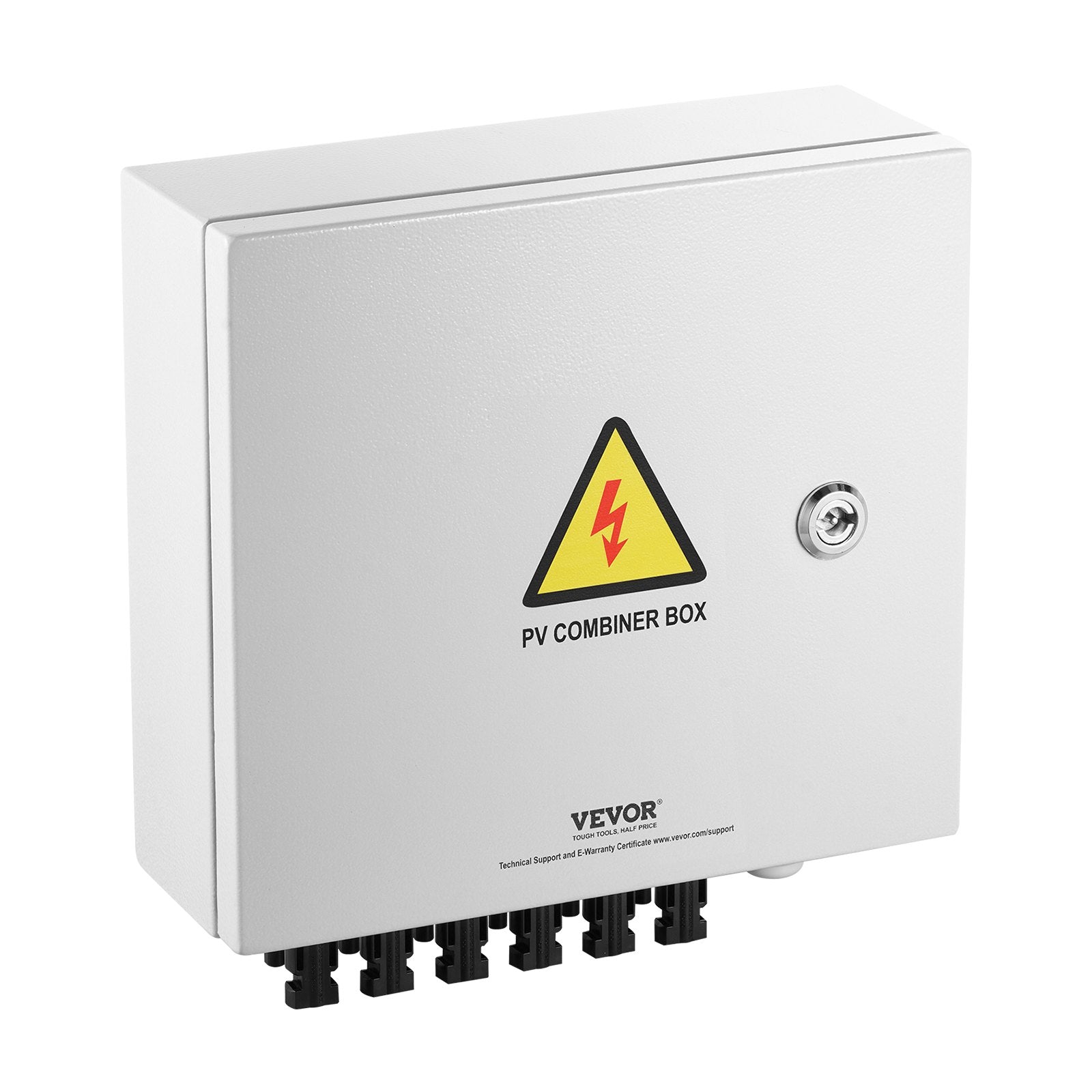 Automotive Repair & Speciality Tools: VEVOR Solar PV Combiner Box 6 String 15A for Solar Panel System Steel Case IP65