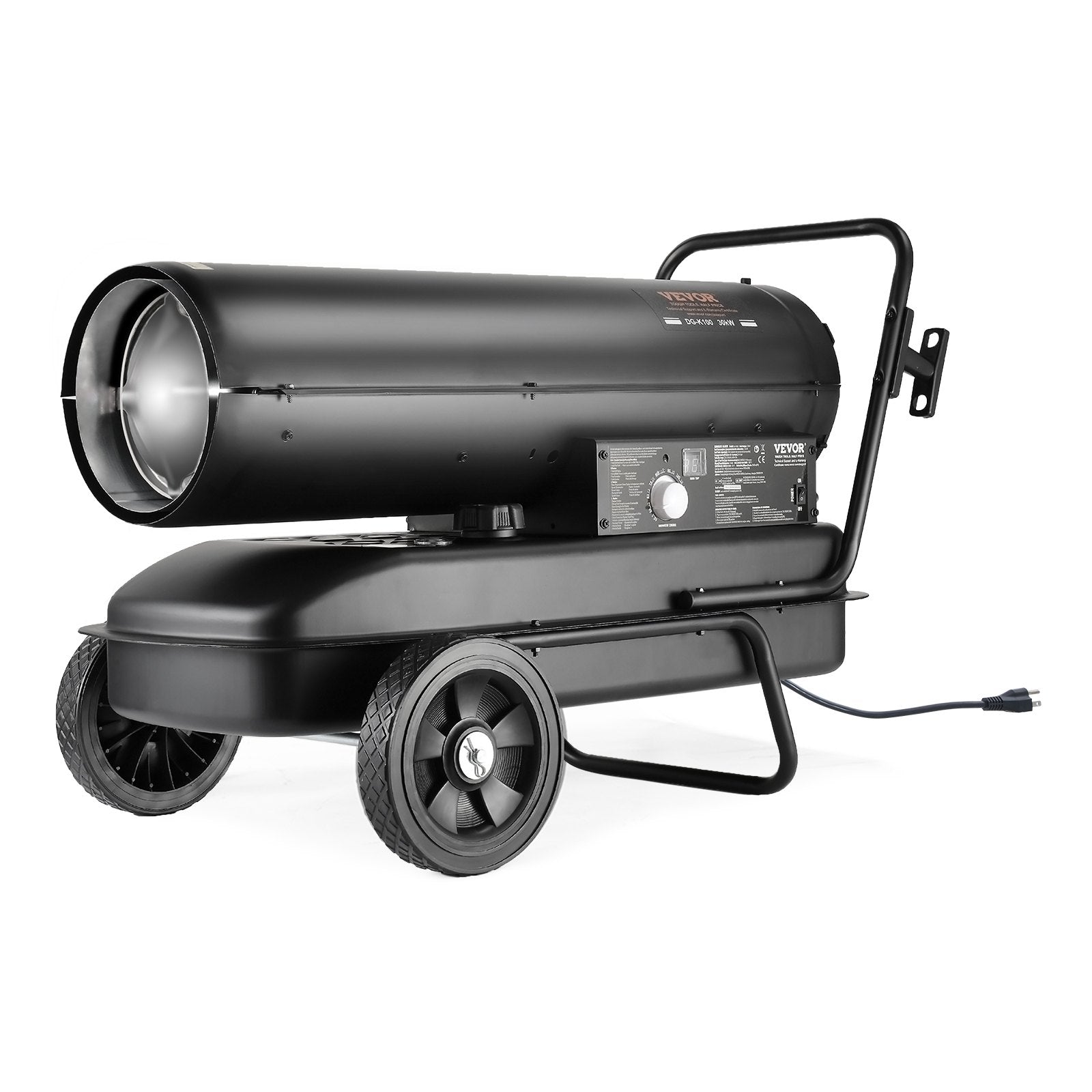 Fuel & Exhaust: VEVOR 100000Btu Kerosene/Diesel Forced Air Torpedo Space Heater with Thermostat