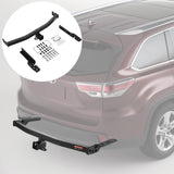 Automotive Parts: VEVOR Class 3 Trailer Hitch, 2-Inch Receiver, Q455B Steel Tube Frame, Compatible with 2020-2023 Toyota Highlander, Multi-Fit Hitch to Receive Ball Mount, Cargo Carrier, Bike Rack, and Tow Hook, Black