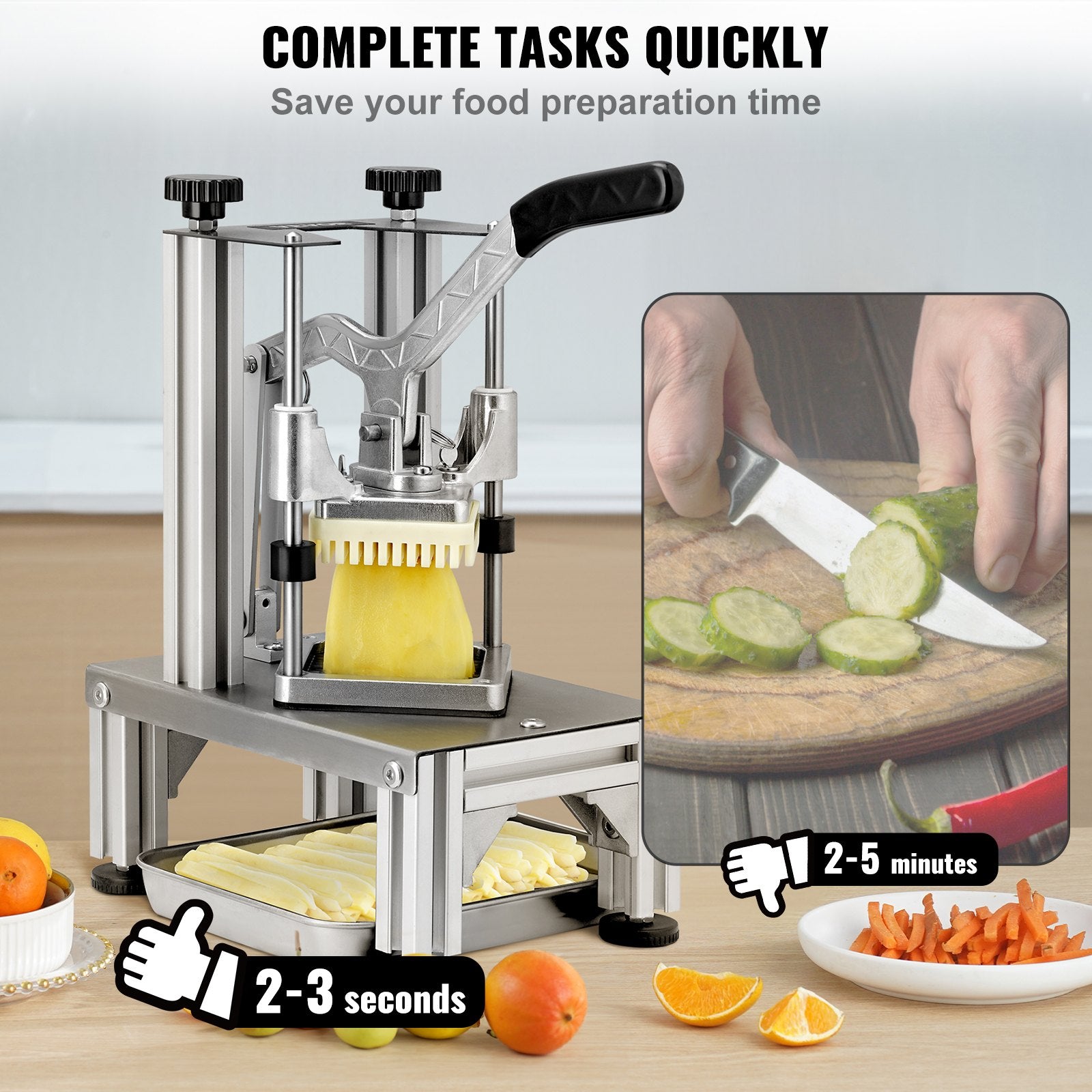 Gardening Tools: VEVOR Commercial Vegetable Dicer Vegetable Chopper 4 Blades French Fry Cutter