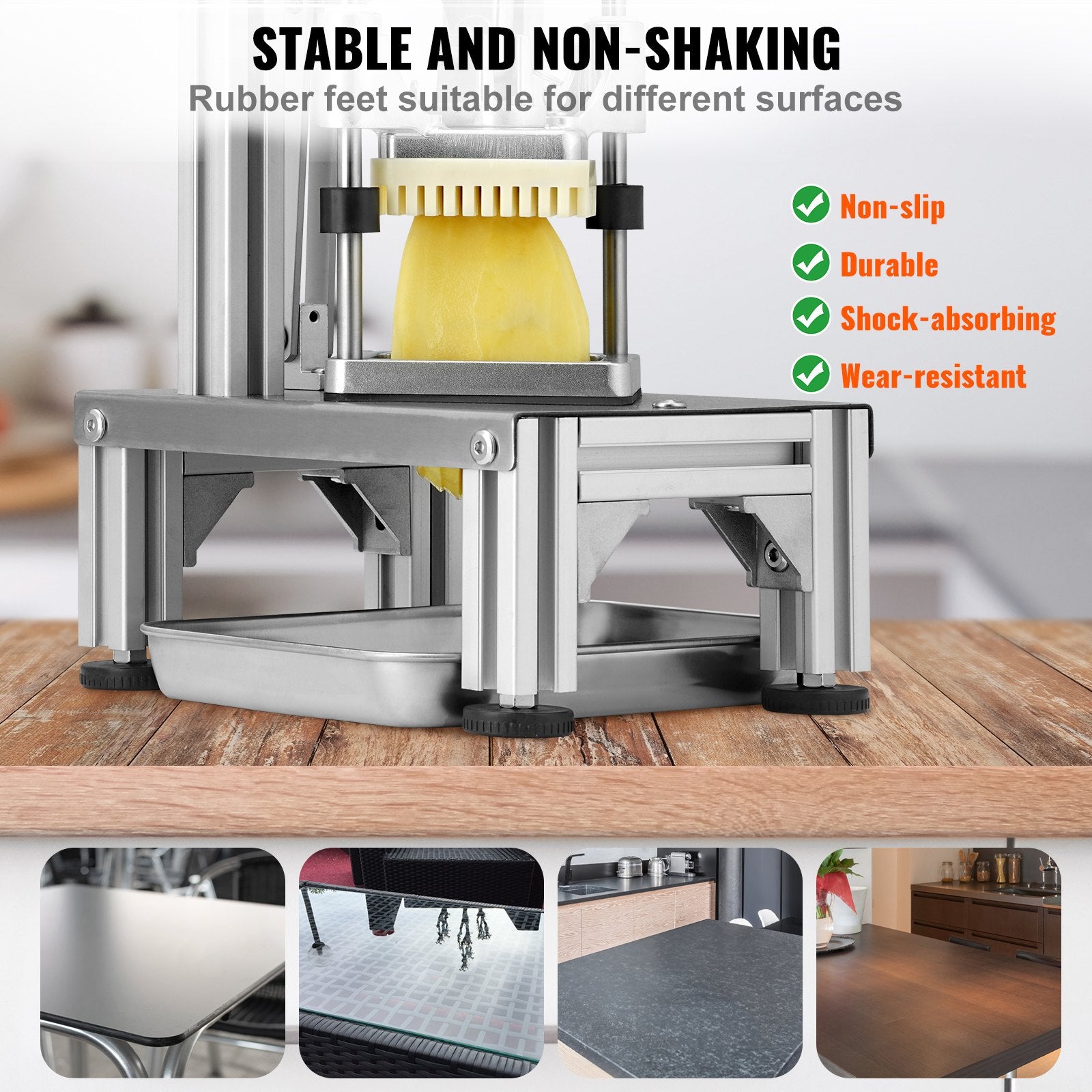 Gardening Tools: VEVOR Commercial Vegetable Dicer Vegetable Chopper 4 Blades French Fry Cutter