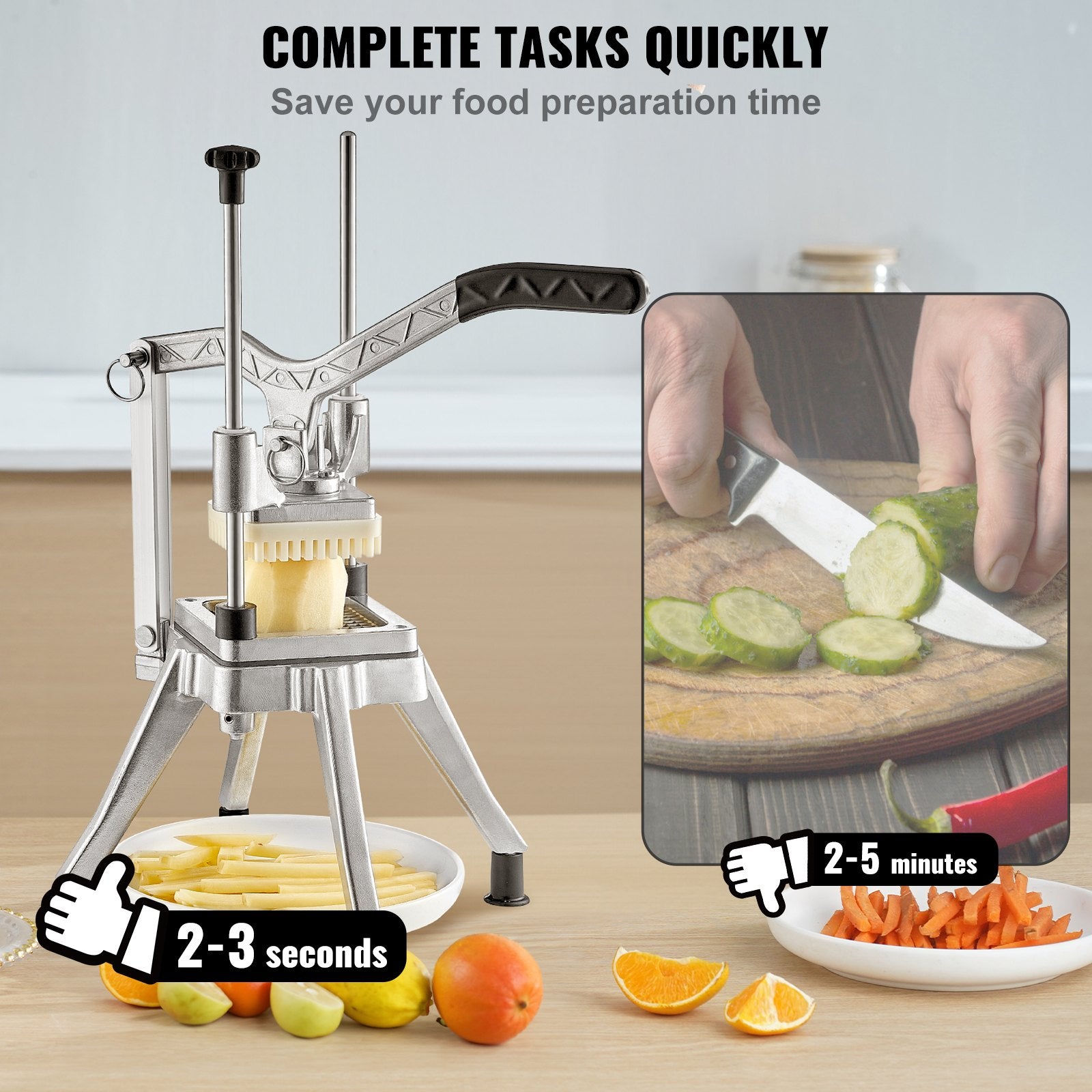 Gardening Tools: VEVOR Commercial Chopper Commercial Vegetable Chopper with 4 Blades Fruits Dicer