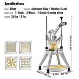 Gardening Tools: VEVOR Commercial Chopper Commercial Vegetable Chopper with 4 Blades Fruits Dicer