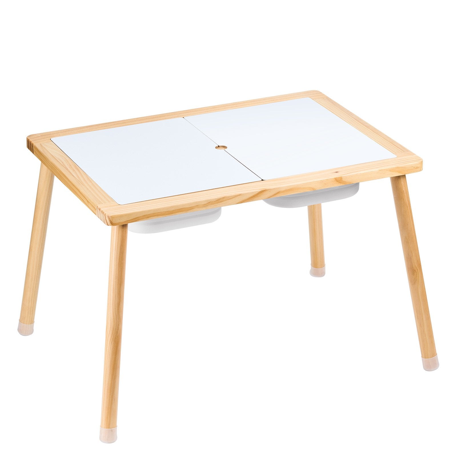 Outdoor Play Equipment: VEVOR Kids Sensory Table Indoor Wooden Play Sand Water Table with 3 Storage Bins