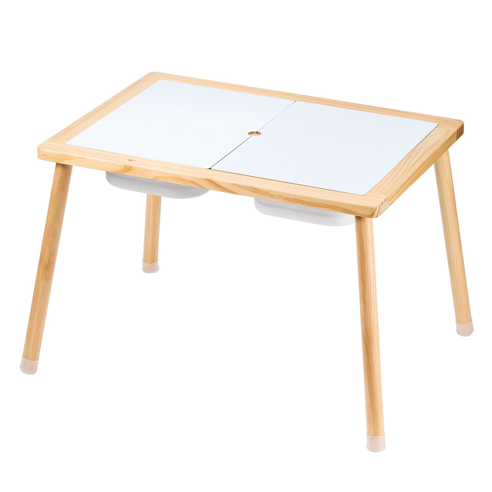 Outdoor Play Equipment: VEVOR Kids Sensory Table Indoor Wooden Play Sand Water Table with 3 Storage Bins