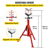 Automotive Lifts & Hoists: VEVOR Pipe Jack Stand V-Head Foldable Legs 2500LB Max. Height 52"