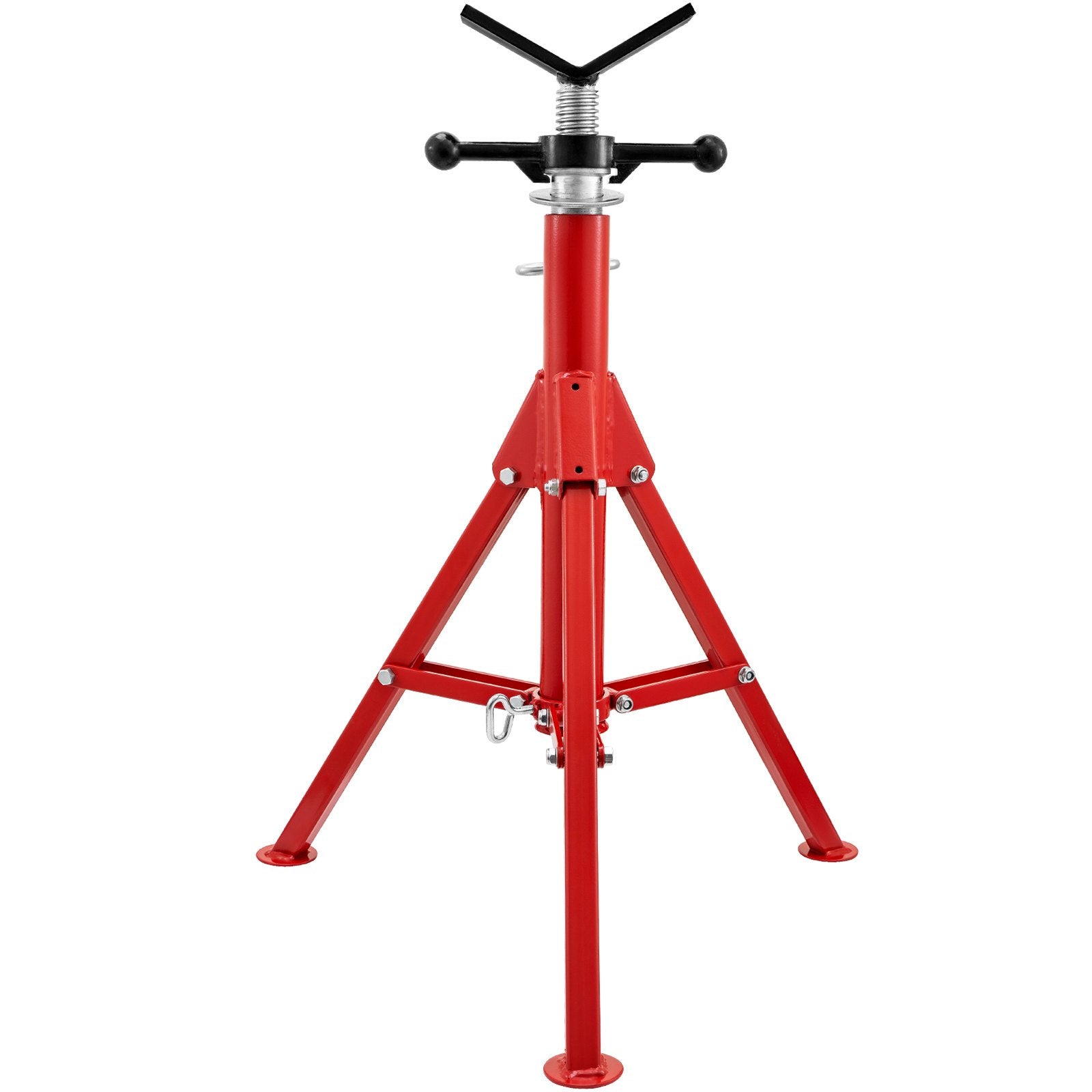 V Head Pipe Stand 1/8-12 inch Capacity, Adjustable Height 28-52 inch, Pipe Stands 2500 lbs Load Capacity, Portable Folding Pipe Stands, Carbon Steel Body More Durable