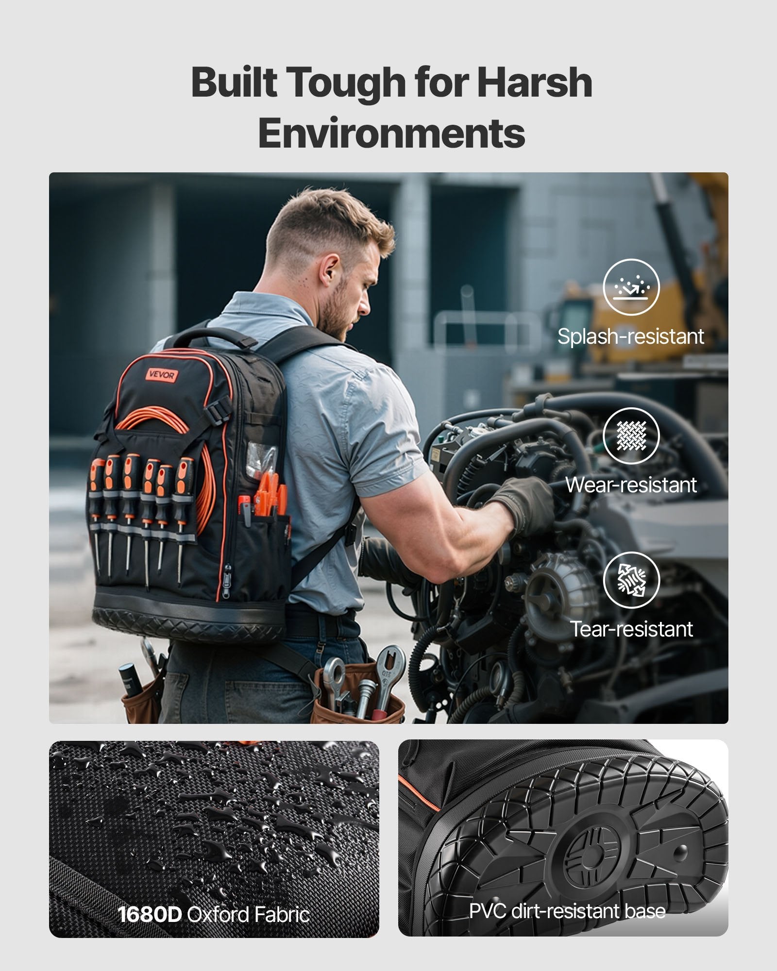 Sci-Fi DVDs & Blu-rays: VEVOR Tool Backpack, 65 Pockets, Heavy-duty Tools Storage Organizer Work Bags with Laptop Compartment & Molded Base, Electrician Jobsite Backpack for Electrician, Repairman, and HVAC Techs