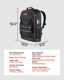 Sci-Fi DVDs & Blu-rays: VEVOR Tool Backpack, 65 Pockets, Heavy-duty Tools Storage Organizer Work Bags with Laptop Compartment & Molded Base, Electrician Jobsite Backpack for Electrician, Repairman, and HVAC Techs