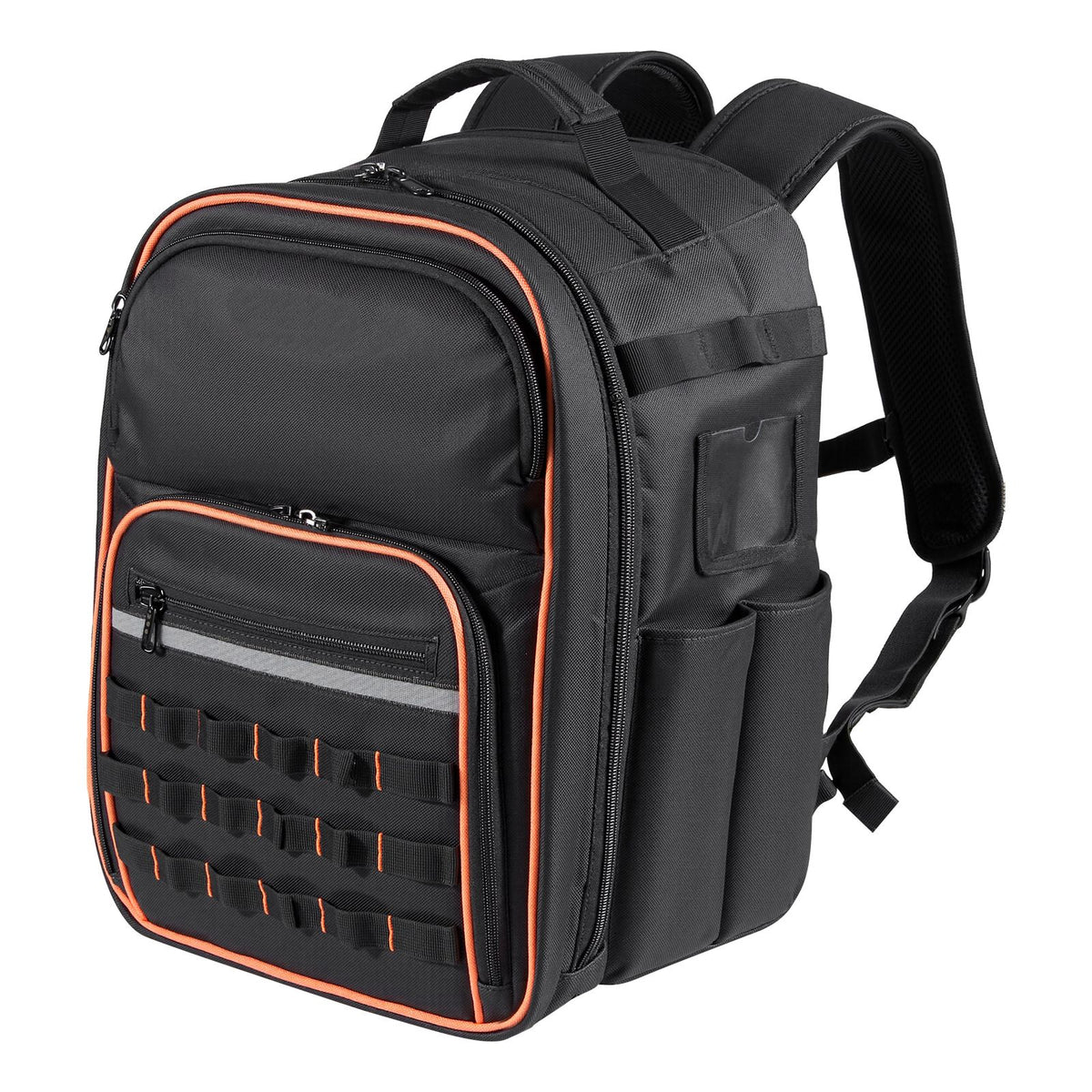 Tool Backpack, 49 Pockets, Heavy-duty Tools Storage Organizer Work Bags with Laptop Compartment & Reinforced Fabric Base, Electrician Jobsite Backpack for Electrician, Repairman