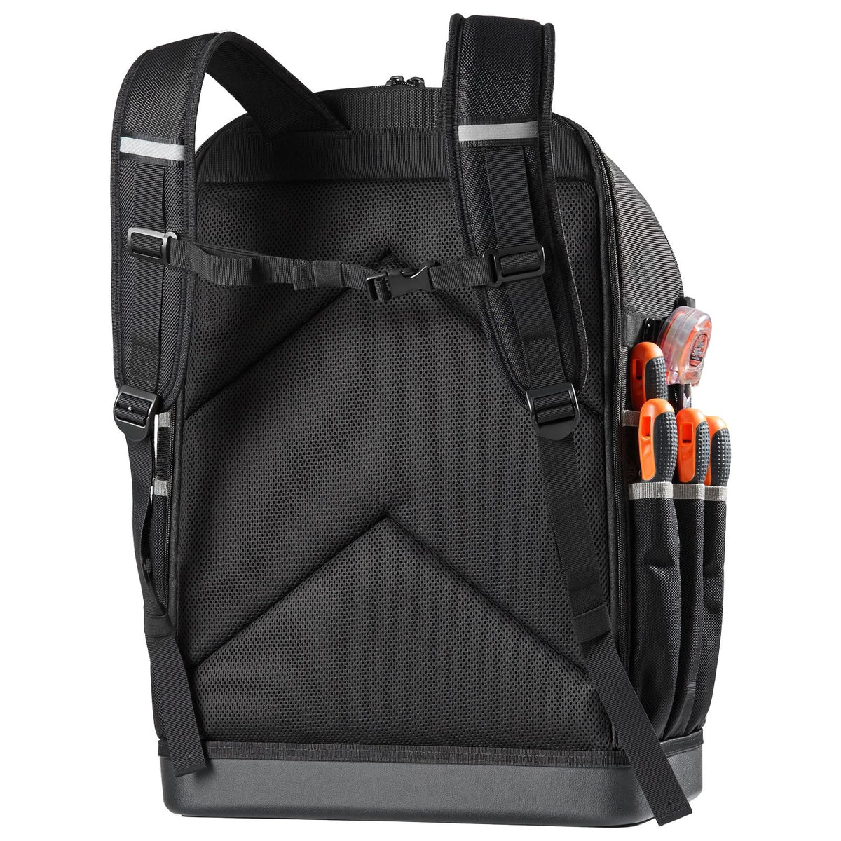 Tool Backpack, 56 Pockets, Heavy-duty Tools Storage Organizer Bags with Molded Base, Electrician Jobsite Backpack for Construction Jobsite, Electrician, Industrial, Repairman, and HVAC Techs