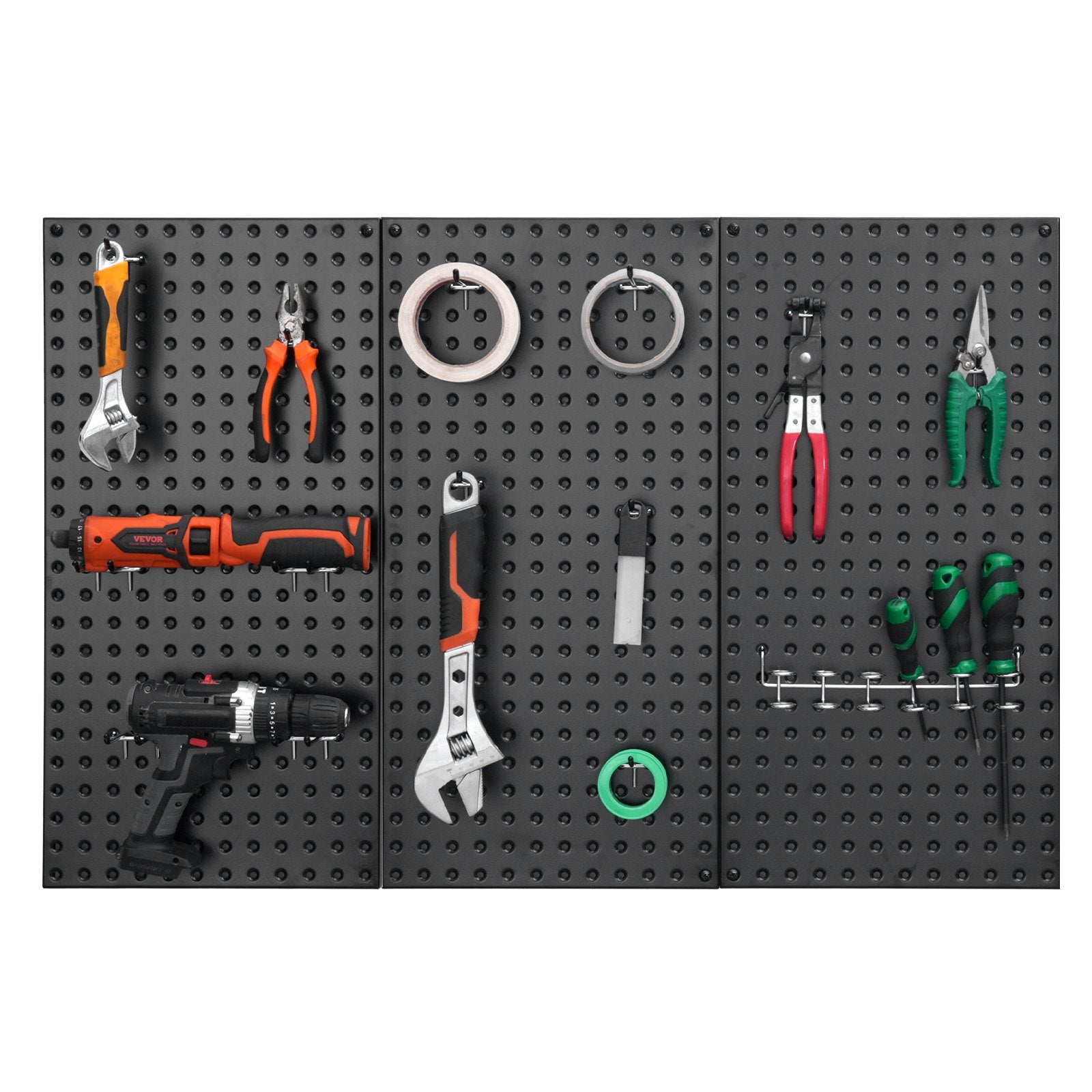 Audio Accessories: VEVOR Metal Pegboard Panels609.6 x 304.8 mm3 Panels Wall Organizer for Home