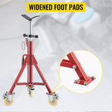 Speaker Accessories: VEVOR Pipe Stand, Pipe Jack Stands with Casters Adjustable Height 28-52 Inch, V Head Pipe Stand 882 LB, Folding Portable Pipe Stands 1/8 to 12 Inch Pipe Supporting, Steel Jack Stand
