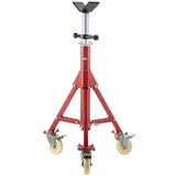 Speaker Accessories: VEVOR Pipe Stand, Pipe Jack Stands with Casters Adjustable Height 28-52 Inch, V Head Pipe Stand 882 LB, Folding Portable Pipe Stands 1/8 to 12 Inch Pipe Supporting, Steel Jack Stand