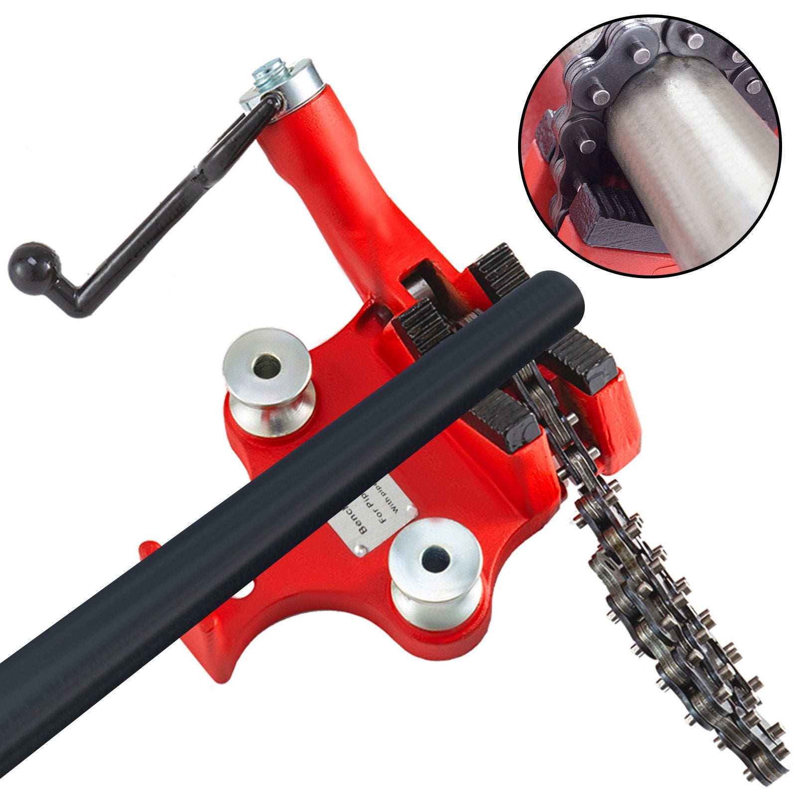 Automotive Parts: Screw Bench Chain Vice For 1/8'' to 5'' Pipe Bench Vice With Crank Handle