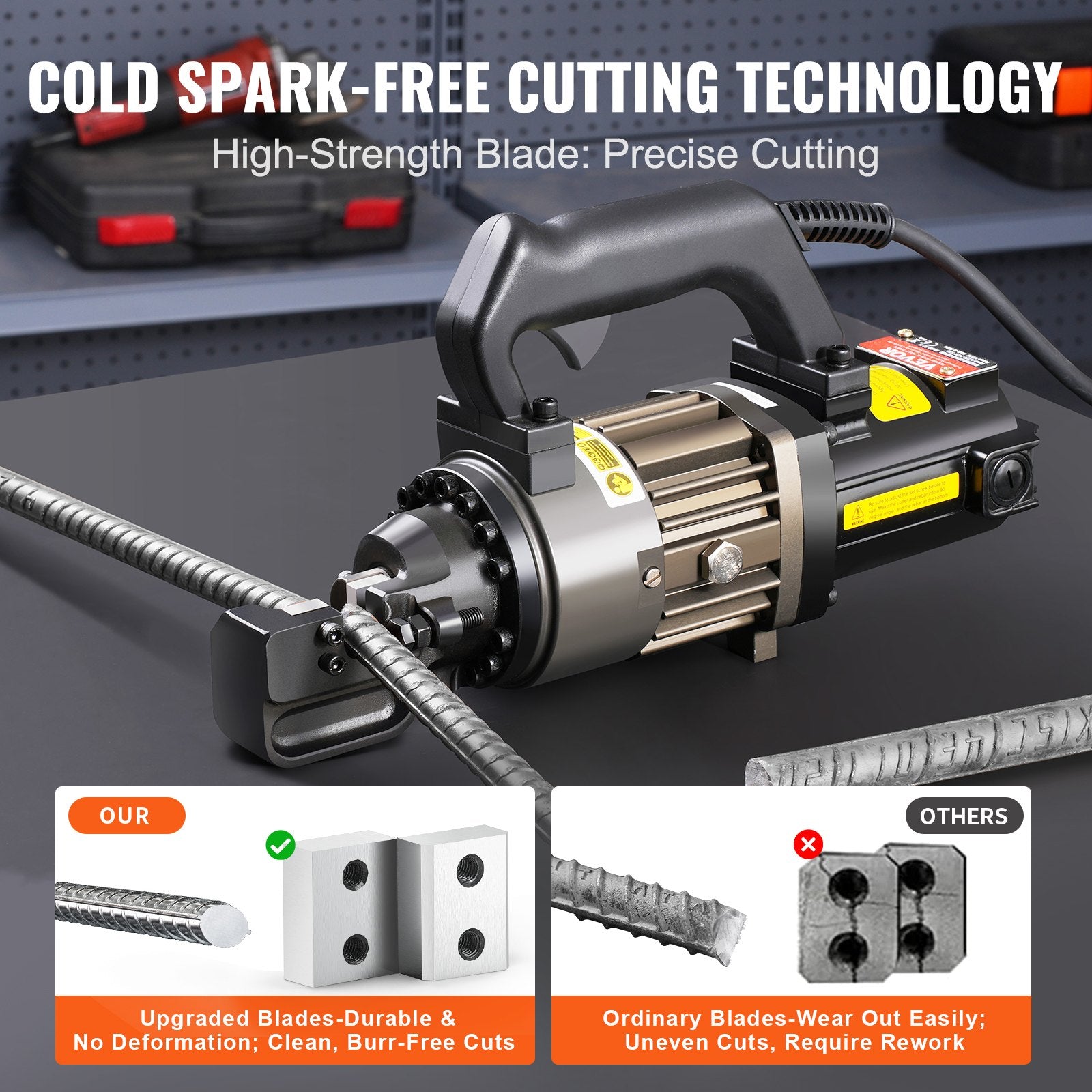 Rebar Cutters: VEVOR Electric Hydraulic Rebar Cutter, 1000W Portable Rebar Cutter, Cutting up to 5/8 Inch (4-16mm) #5 Rebar within 2 Seconds, High Power Steel Rebar Cutter with Oil Can Rich Accessories,Black RC-16