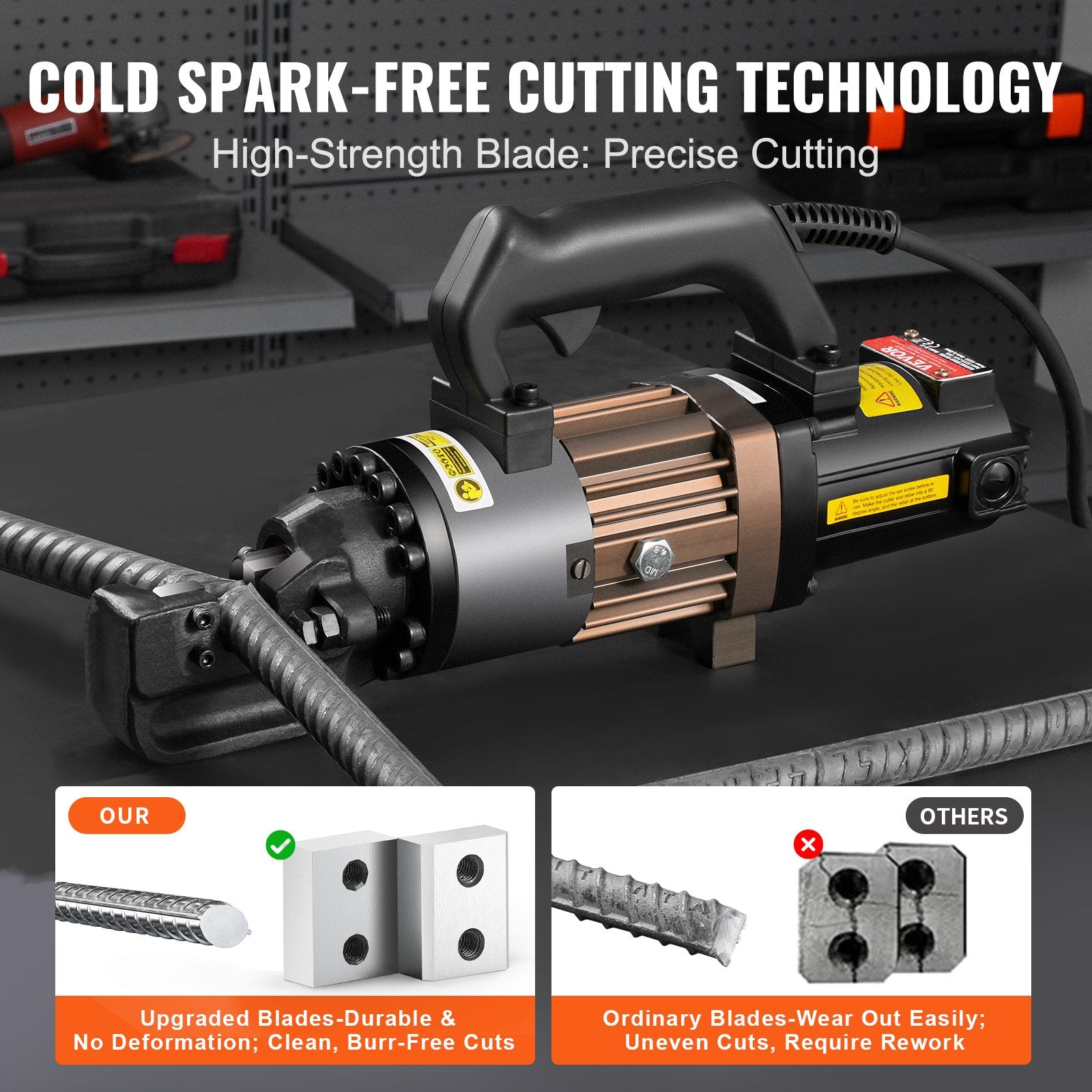 Chainsaws: VEVOR 1500W Electric Hydraulic Rebar Cutter Cutting up to 7/8 Inch #7 4-22mm
