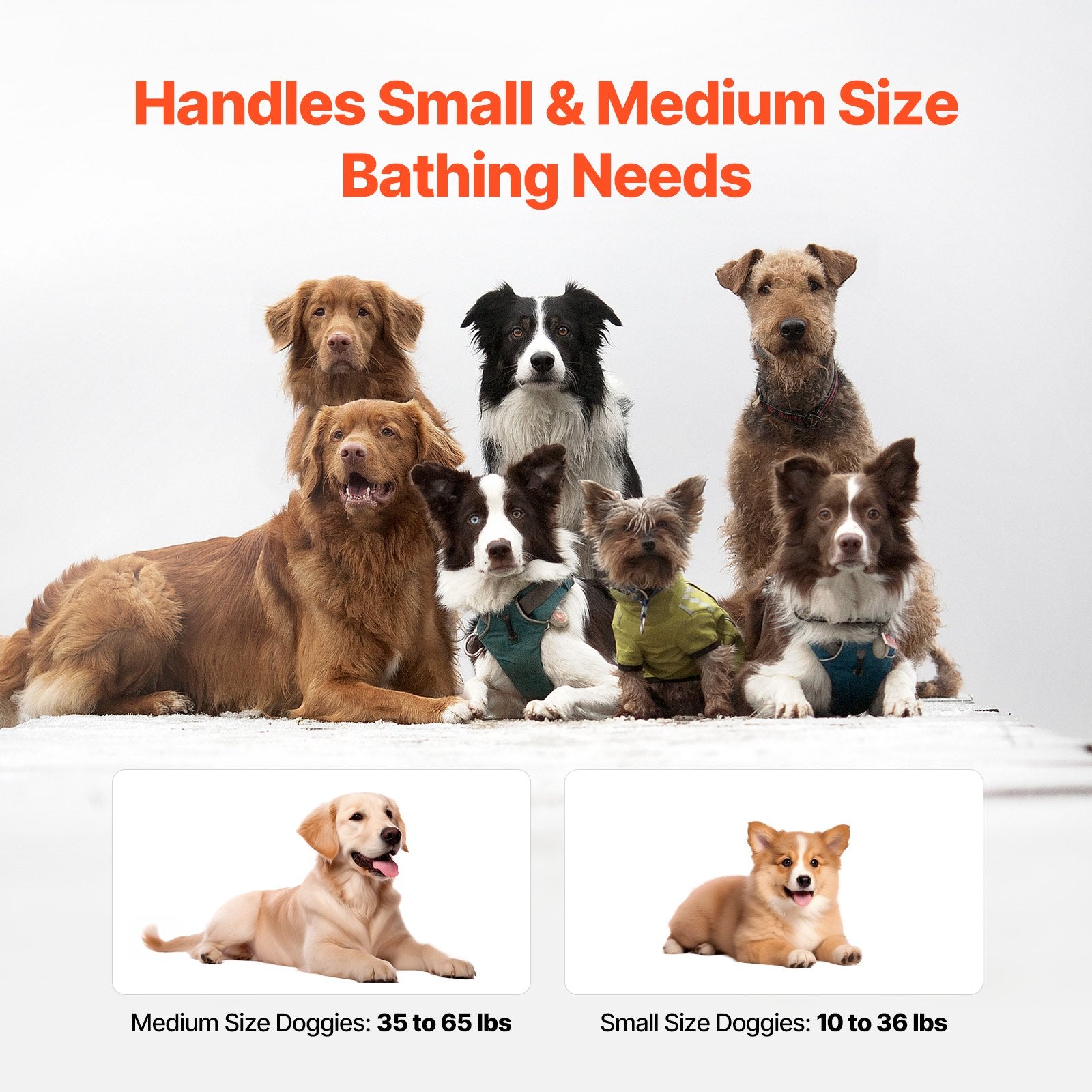 Dog Playpens & Gates: VEVOR Portable Dog Bathtub, Elevated & Foldable Space-saving Pet Shower Station with Quick Drainage, Bathing Tub for Washing & Grooming Small and Medium Size Dogs and Cats Indoor & Outdoor, Light Blue