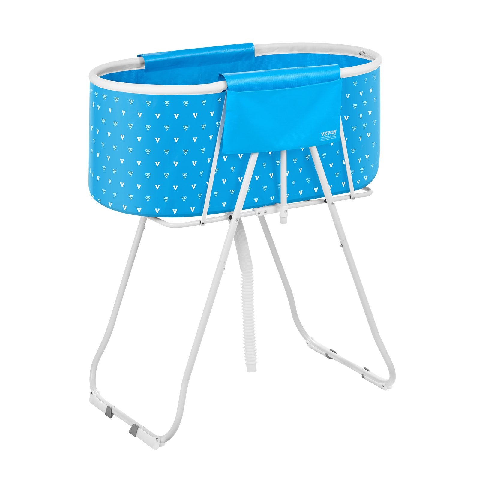 Dog Playpens & Gates: VEVOR Portable Dog Bathtub, Elevated & Foldable Space-saving Pet Shower Station with Quick Drainage, Bathing Tub for Washing & Grooming Small and Medium Size Dogs and Cats Indoor & Outdoor, Light Blue