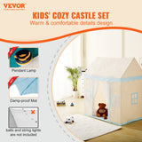 Pretend Play: VEVOR Kids Play Tent, Kids Tent for Kids 1-5 Years Old, Toddler Tent with Mat and Tent Lamp, Tent for Kids with Windows for Indoor and Outdoor, Play House Castle Tent for Boys and Girls, Beige