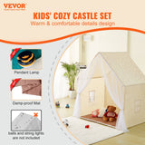 Tents: VEVOR Kids Play Tent, Kids Tent for Kids 1-5 Years Old, Toddler Tent with Mat and Tent Lamp, Tent for Kids with Windows for Indoor and Outdoor, Yurt Tent for Boys and Girls, Beige